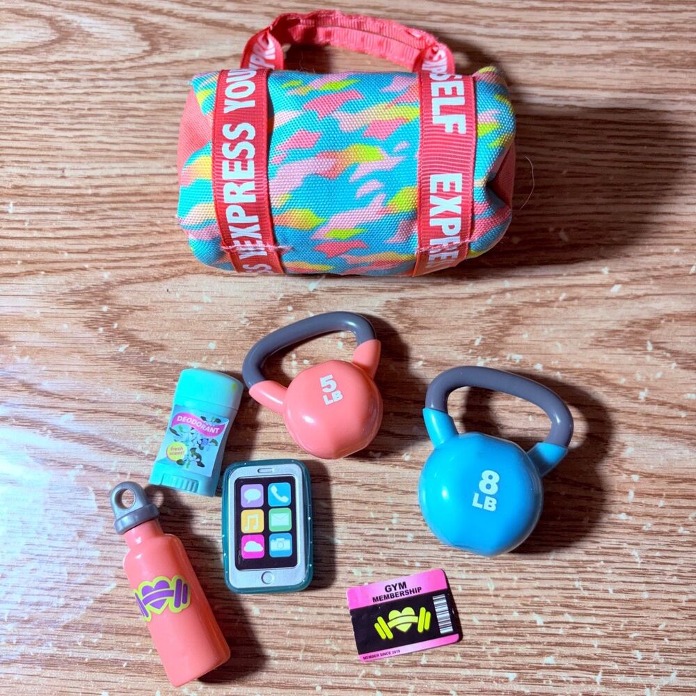 My Life As Gym Accessories Play Set For 18" Dolls 7 Piece Work Out Set